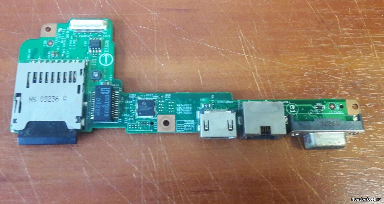 Плата разъемов VGA, HDMI, RJ-45, SD для ноутбука MSI X400, MSI X400-209UA, MSI X400-209UA-BSSU352G25X7P, X410