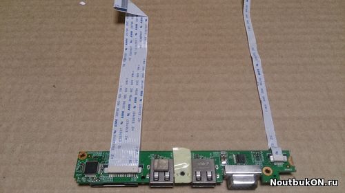 Плата USB разъемов vga cardreader кнопка включения для ноутбука DNS M100P m100_usb_pcb 5000-0003-6301 c шлейфами