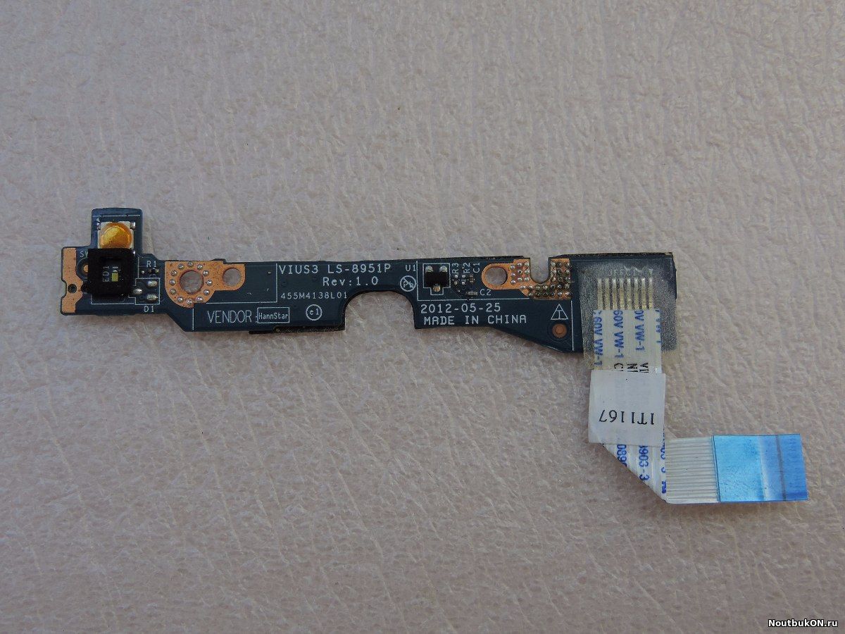 Плата кнопка включения для ноутбука Lenovo S300, S310 S300 S400 S405  S400 S405 S410 S300 VIUS3 LS-8951P 455M4138L01 VIUS4 NBX00018E0