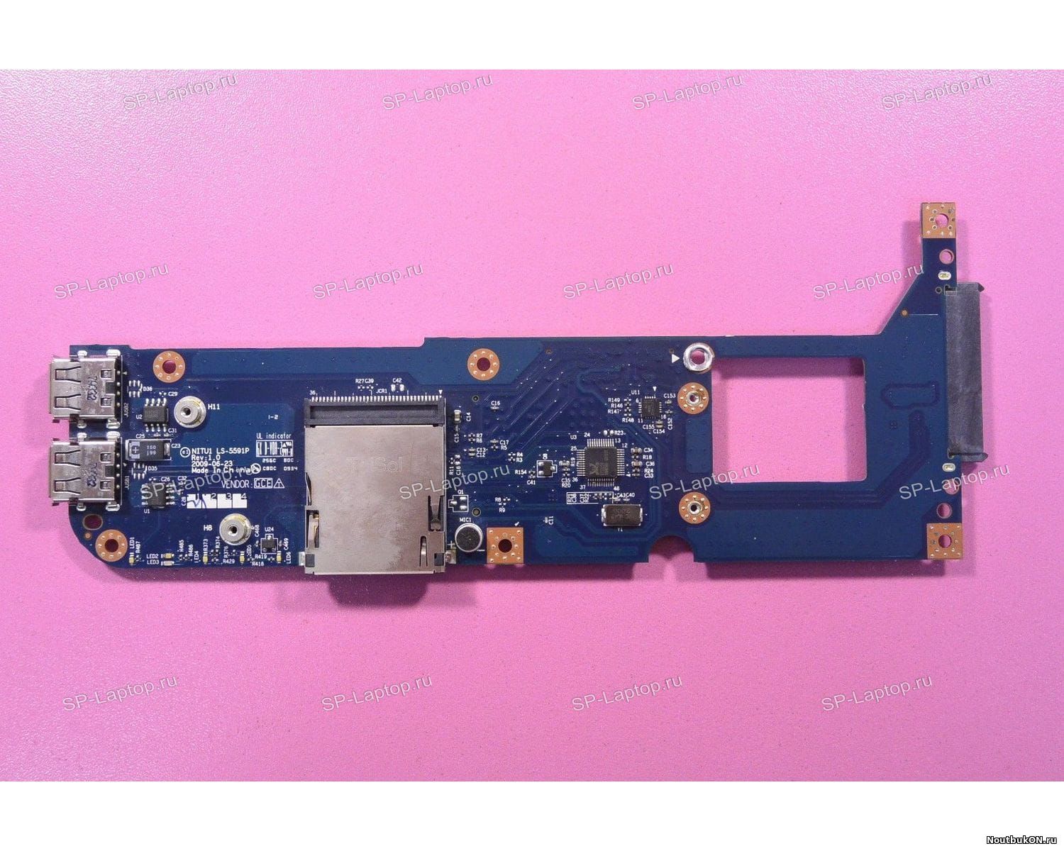 Плата USB и Card Reader для ноутбука Lenovo IdeaPad U450P кабелем LS-5591P
