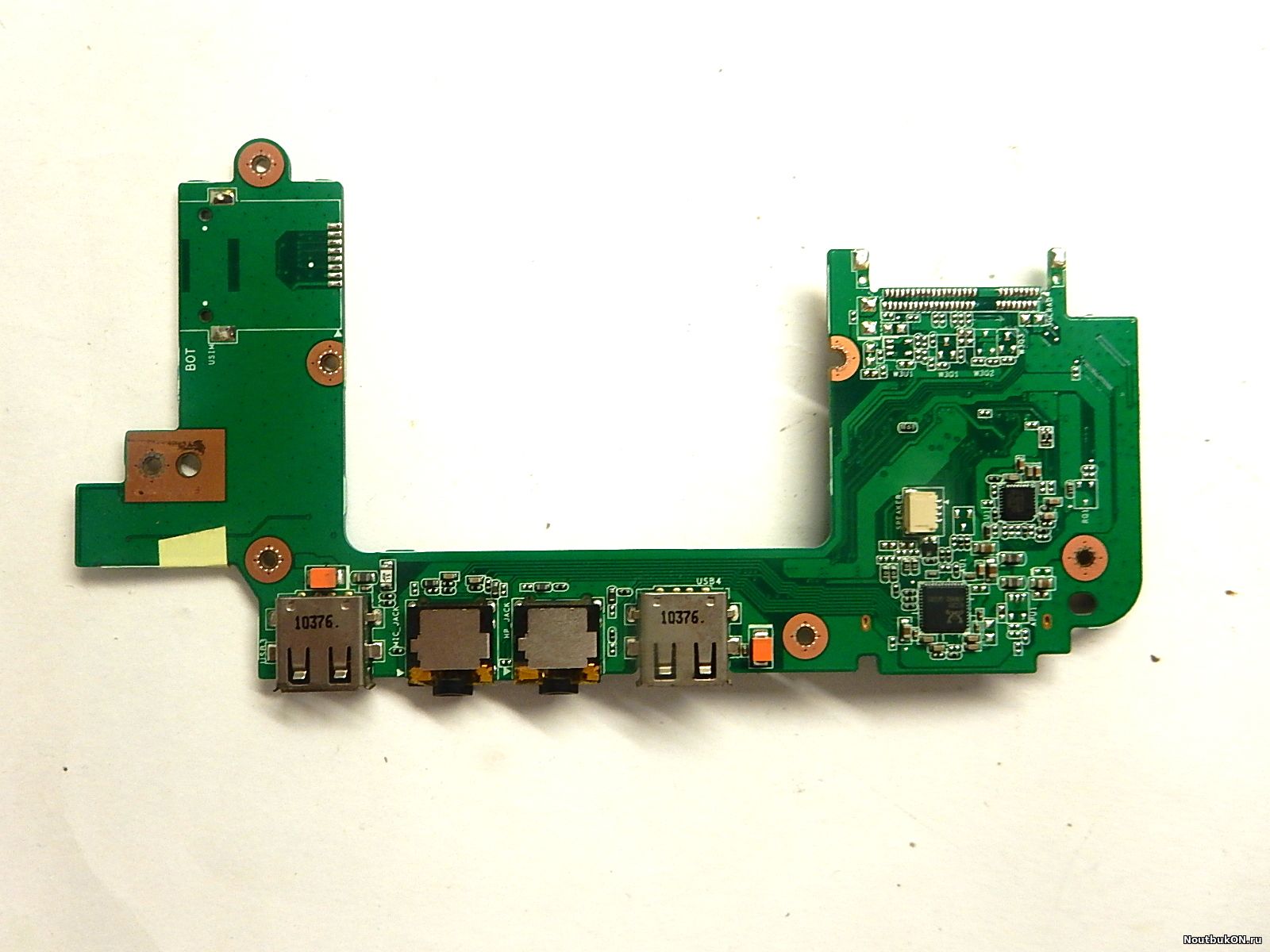 Плата USB и AUDIO разъемов + Cardreader с кнопкой включения для ноутбука Asus Eee PC 1201 60-oa2ci01000-a01 со шлейфом 60-oa2cio1000 60-0oa2ci01000-a01 Audio 1201PN_IO_BOARD REV. 08g2011nc20