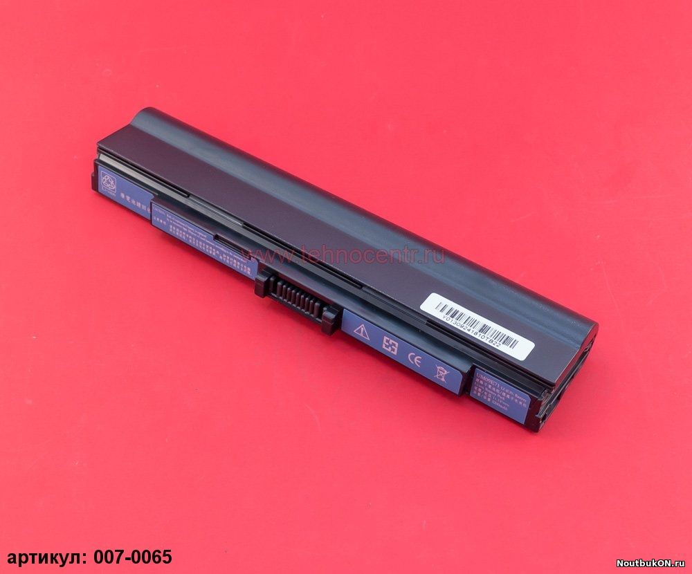 Аккумулятор для ноутбука Aspire 1810 Aspire 1810T Aspire 1810TZ Timeline 1810TZ Модель: UM09E31 Вольтаж: 10,8 V Емкость: 4400 mAh Цвет: черный