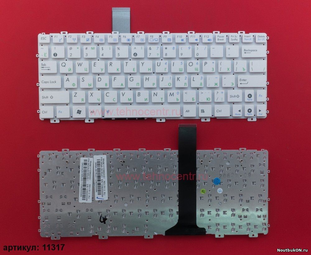 Клавиатура для ноутбука Asus Eee PC 1015 1011 1016 1018 1025 X101 Series P/n: EJ1, AEEJ1700210, V103646GS1 RU, 04GOA292KRU00-1, 04GOA292KRU00-2, 0KNA-292RU02, MP-10B63SU-528, mp-10b63su-5281, V103662H