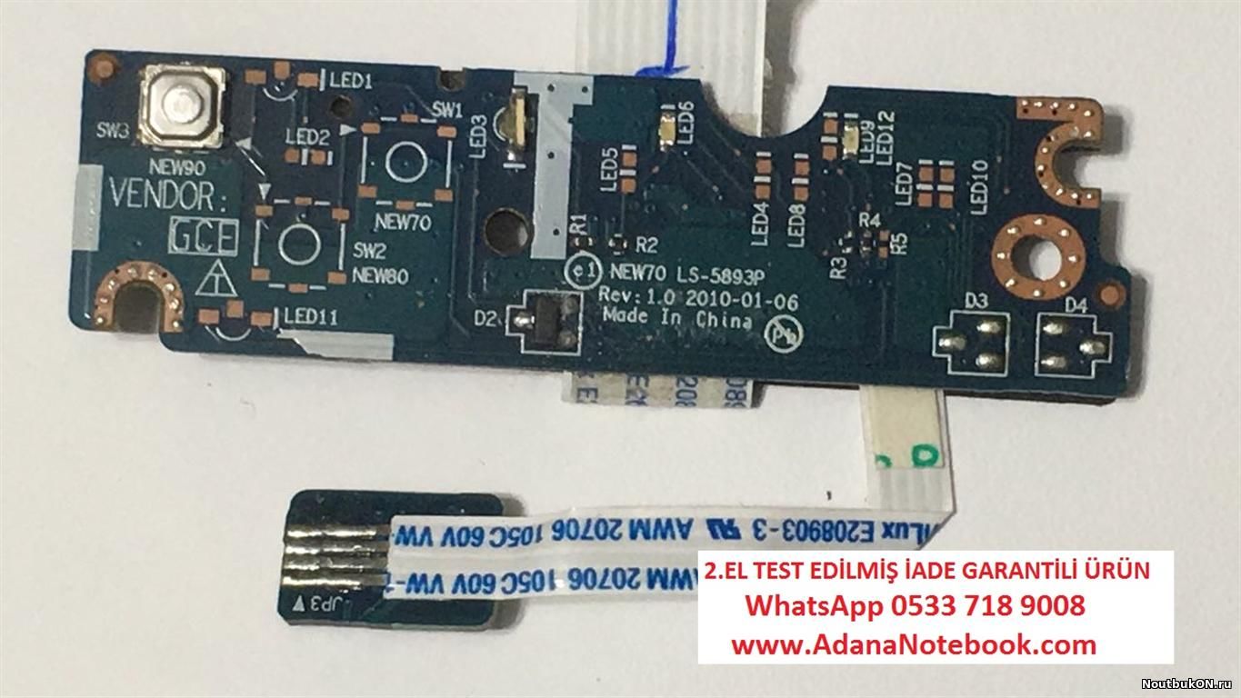 Плата кнопка включения от ноутбука Packard Bell tm85	NEW70 LS-5893P rev.1.0