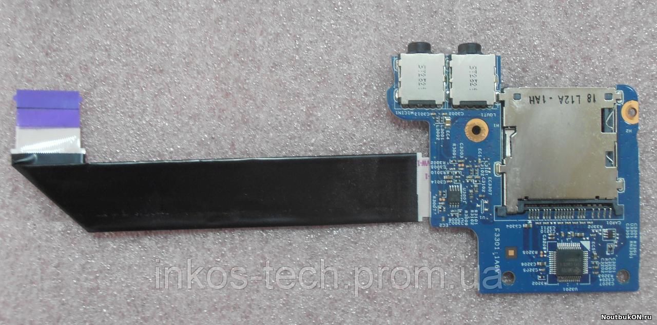 Плата аудио и карт ридера для ноутбука HP 4545S 4540S 4440S 48.4SI02.011 с шлейфом