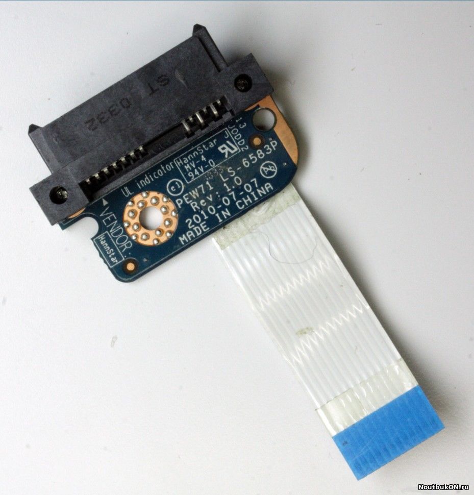 Плата ПОДКЛЮЧЕНИЯ ODD разъема ДЛЯ ноутбука Acer Aspire 5741 5742 5551 5552 5252 LCD LED E642 Packard Bell	PEW96 LS-6583P ШЛЕЙФ длинный 40 ММ pew71 NBX000RO00 435NGZB0L01B2 455NGZB0L01