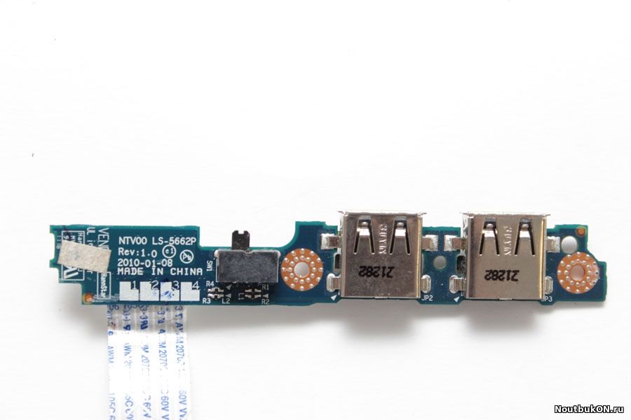 Плата USB разъемов для ноутбука DNS PNS1010 LS-5662P 0129908