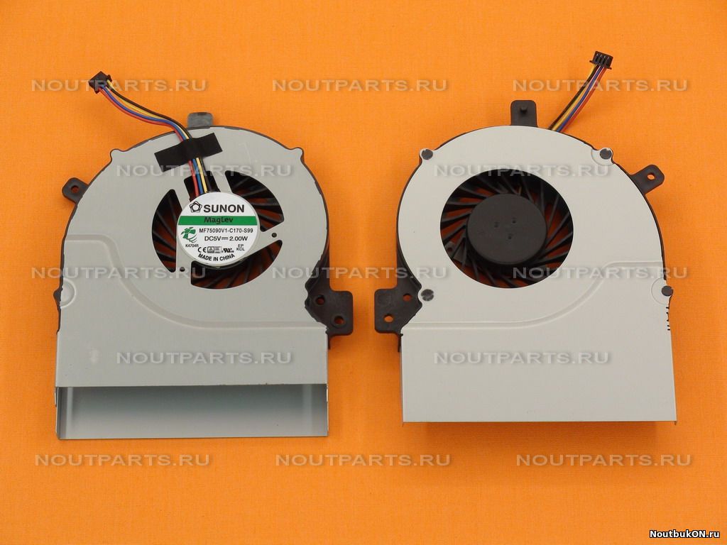 Вентилятор (кулер) для ноутбука ASUS K55V K55VD 4-pin MF75090V1-C170-S99 UDQFZJA05DAS