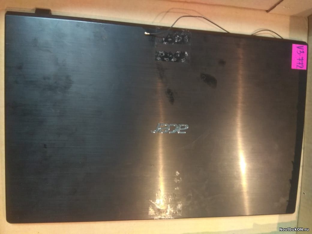 Верхняя крышка с рамкой накладки на правой петли сломаны для ноутбука Acer Aspire V3-772G 13N0-7NA0101 13N0-7NA0Y0 Крышка экрана (матрицы) Acer Aspire V3-771, V3-771G, V3-772, V3-772G, V3-731, V3-731