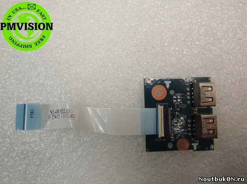 Плата USB разъемов для ноутбука HP DV6-6000 48.4RH05.021 48.4RH05.011 HPMH-41-AB630S-C00G, HPMH-40GAB630S СО ШЛЕЙФОМ usb daughter board HPMH-B2995052G00002
