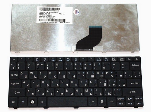 Клавиатура для ноутбука Acer Aspire One 521 522 532H 533 AO532H D255 D260 NAV50 D257 AOD257 ZE6 zh9 v111102as2