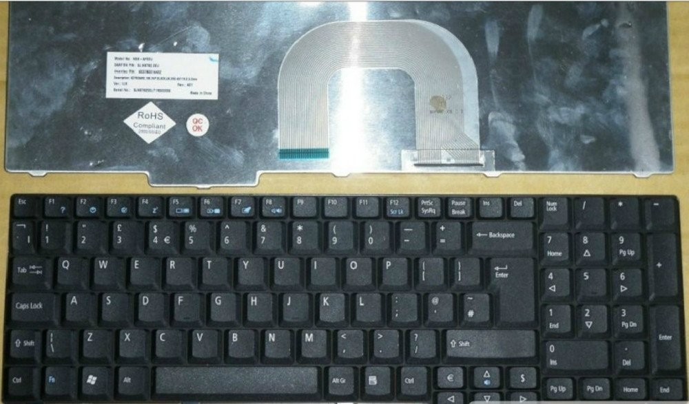 Клавиатура для ноутбука Acer Aspire 9800, 9810 Черная ENG