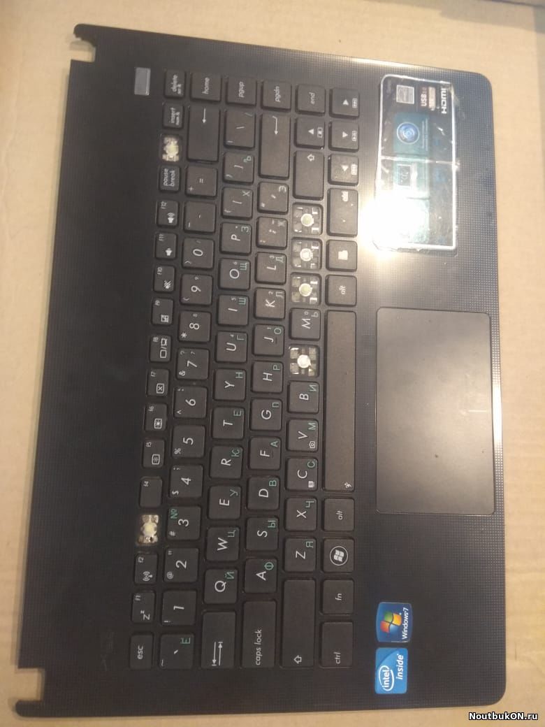 Часть корпуса ТОП-КЕЙС PALMREST для ноутбука ASUS X401A F401U (X401U) , 49XJ1TCJN00 13GN4O1AP030-1 совместимые номера черная C ТАЧПАДОМ EBXJ1007010 БЕЗ КЛАВИАТУРЫ (НЕРАБОЧАЯ)