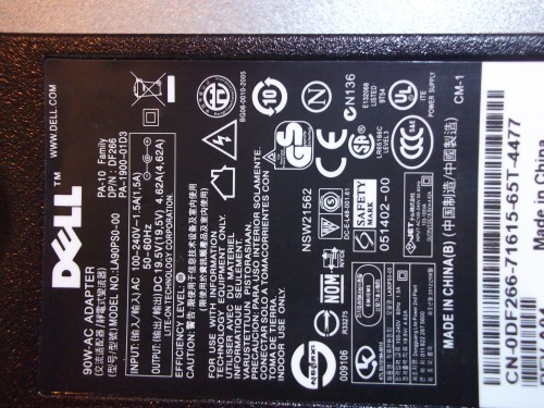 Зарядное устройство DELL 19.5V 4.62A разъем 7.4X5.0 мм с контактом по центру