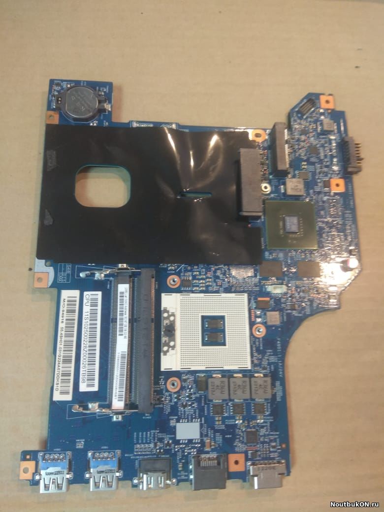 Материнская плата для ноутбука Lenovo G580 48.4SG01.011 LG4858 MB 11252-1 INTEL нерабочая МЕРТВЫЙ СЕВЕР И дежурка пробита после залития