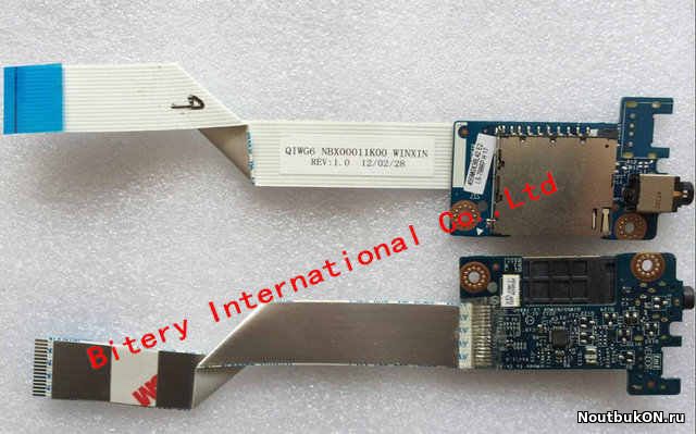 Плата AUDIO разъема + cardreader для ноутбука Lenovo G580 N580 P585 g585 LS-7986P QIWG5 QIWG6 NBX00011k00