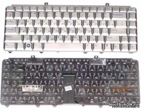 Клавиатура для ноутбука Dell Inspiron 1525 NSK-D9201 черная английская с наклеками руских букв