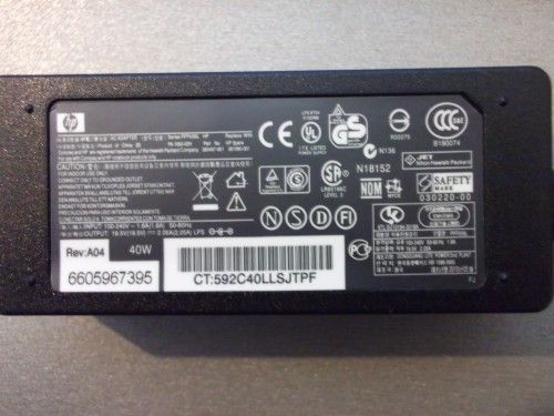 Зарядное устройство HP 19.5V 2.05A 4.0*1.7mm для нетбуков HP mini