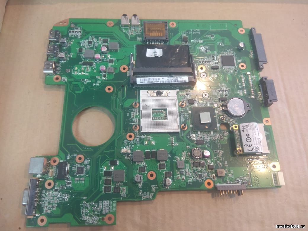 Материнская плата для ноутбука FUJITSU LIFEBOOK AH530 intel DA0FH2MB6E0 31FH2MB0020  не рабочая включается после прошивки биоса при попытке установки системы выключается
