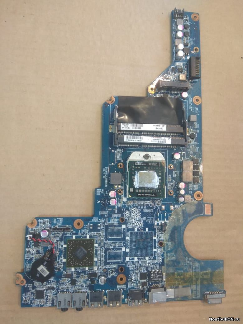 Материнская плата для ноутбука HP Pavilion G6-1000 G7-1000 Series 649948 649950-001 31R23MB0000 31R23MB0010 FS1 Socket AMD DA0R23MB6D1 DA0R23MB6D0 С ИНТЕГРИРОВАННЫМ ВИДЕО дохлый мост