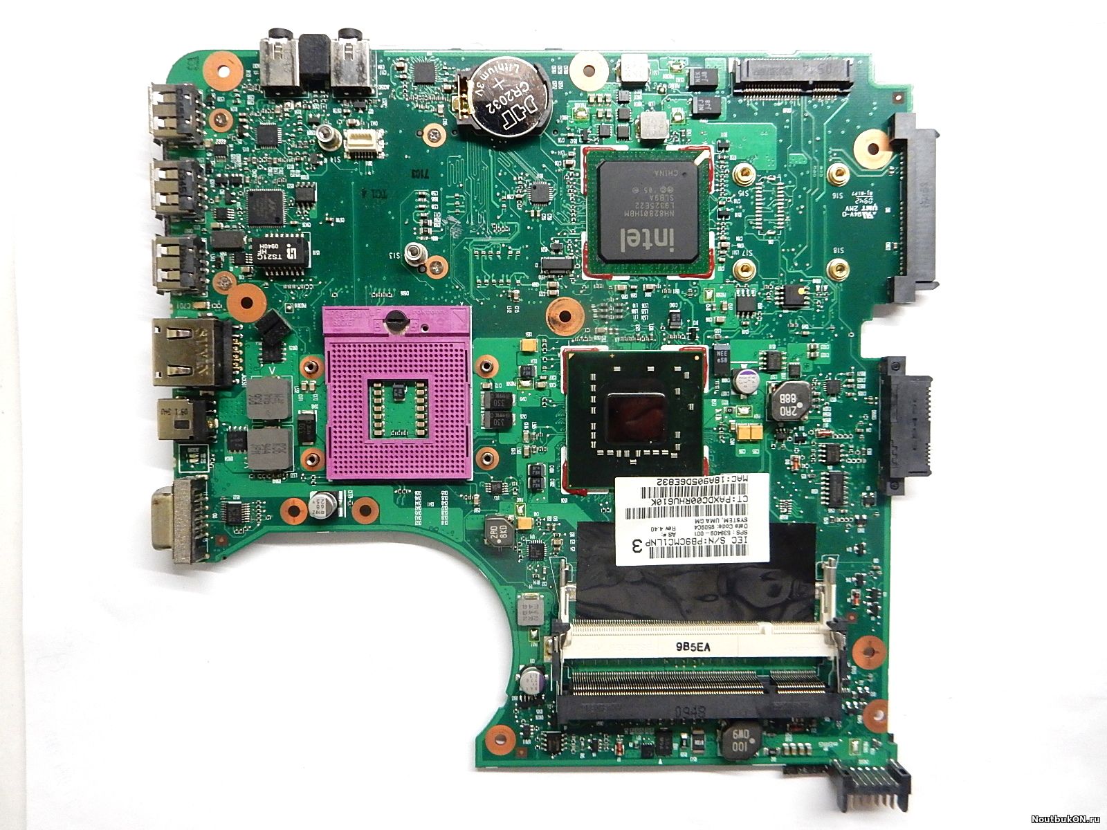 Материнская плата для ноутбука HP compaq 510 610 538409-001 частично рабочая включается все работает, но если выключить и включить потом черный экран