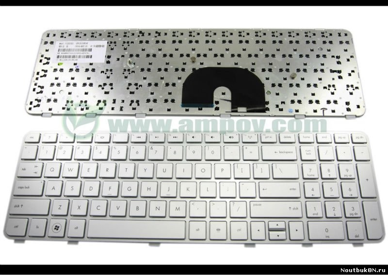 Клавиатура для ноутбука HP Pavilion DV6-6000 Ru серебристая SILVER  V122630BS1, 90.4RH07.U0R, 665938-251, 6206610-251, 644356-251, 644363-251, 665938-251, V122630BK1, V122603BS1, 90.4RH07.U0R, 904RH07