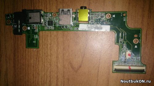 Плата USB и AUDIO разъемов lan с кнопкой включения для ноутбука Asus Eee PC X101 X101H X101CH 60-oA3pdt1000-b01 с шлейфом