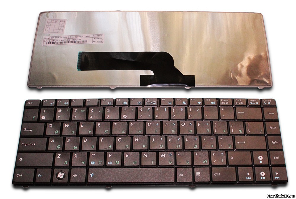 Клавиатура для ноутбука Asus K40 K40AB K40AC K40AD K40AF K40C K40ID K40IE K40IJ K40IL K40IN K40IP X8 04GNQW1KUS00-1, V090462AS1, 55JM0005, 04GNPW1KUK00-3, 9J.N0Z82.00U, 0KN0-CX1US01, V090462AK1, 0KN0-