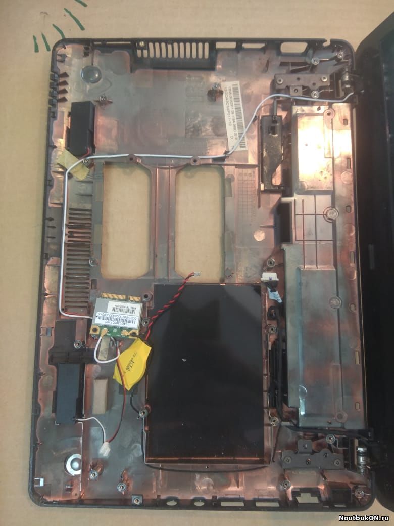 Корпус (без топ-кейса) для ноутбука Asus Eee PC 1215B СЕРЕБРИСТЫЙ
