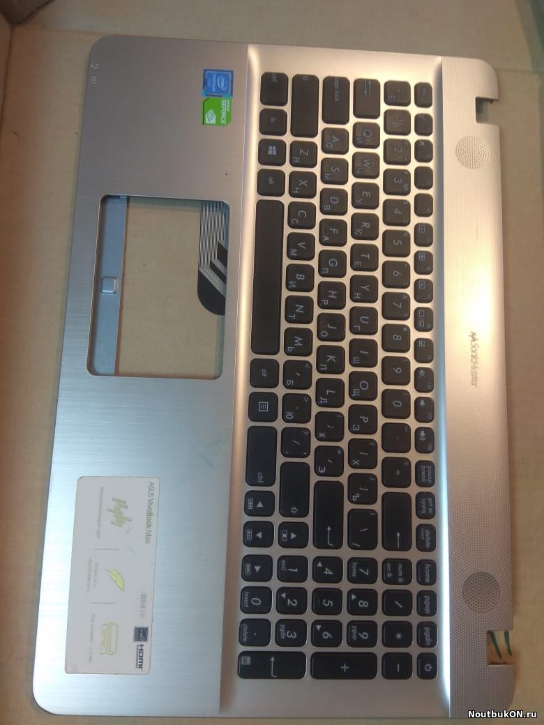 Топ-кейс без touchpad с нерабочей клавиатурой (залитой) для ноутбука Asus R541, X541 D541 13NB0CG4AP0311 13NB0CG1AP0321 13NB0CG1P03012 13NB0CG1P03013