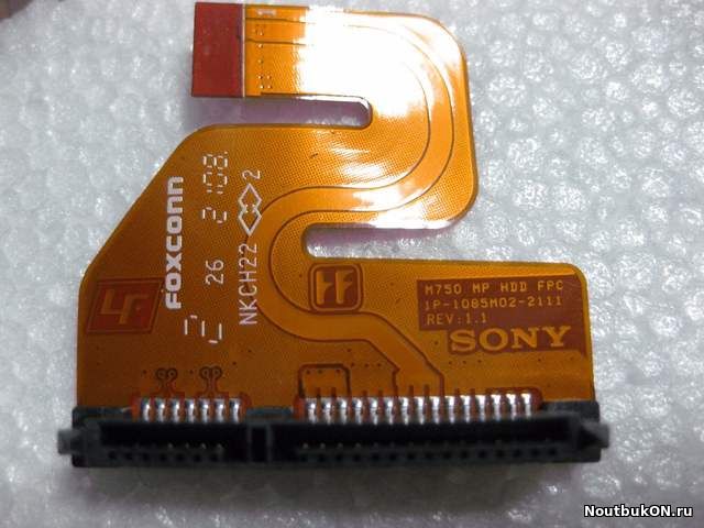 Шлейф подключения жесткого диска hdd для ноутбука Sony PCG-5N4P VGN-SR19 M750 mp hdd fpc 1p-1085m02-2111 rev:1.1