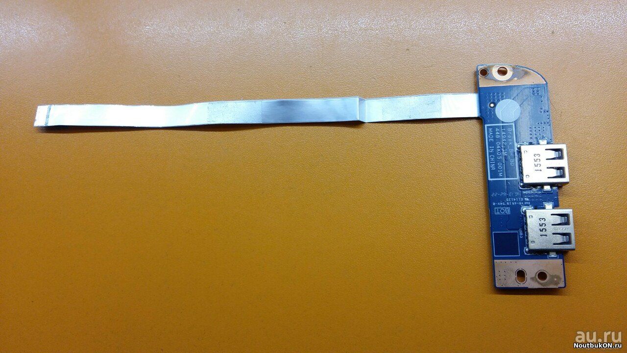 Плата USB разъемов с шлейфом для ноутбука Acer Aspire E5-722, E5-722G, E5-772, E5-772G, E5-773, E5-773G 433.04X01.2002 450.04X04.0001 brook_bh_bd 448.04X05.001M
