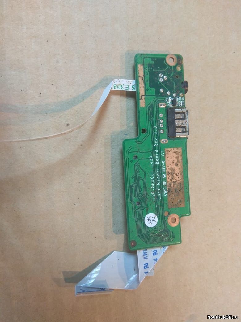 Плата USB AUDIO разъемов для ноутбука DEXP Aquilon O140 o143 XD95-C 72r-nh5cu1-i430 o120