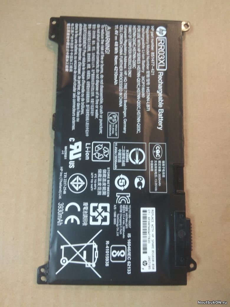 Аккумулятор для ноутбука HP ProBook 450 455 G4 851477-421 851610-850 11,4V 48Wh 4210 mAh HSTNN-LB7I MODEL: X83