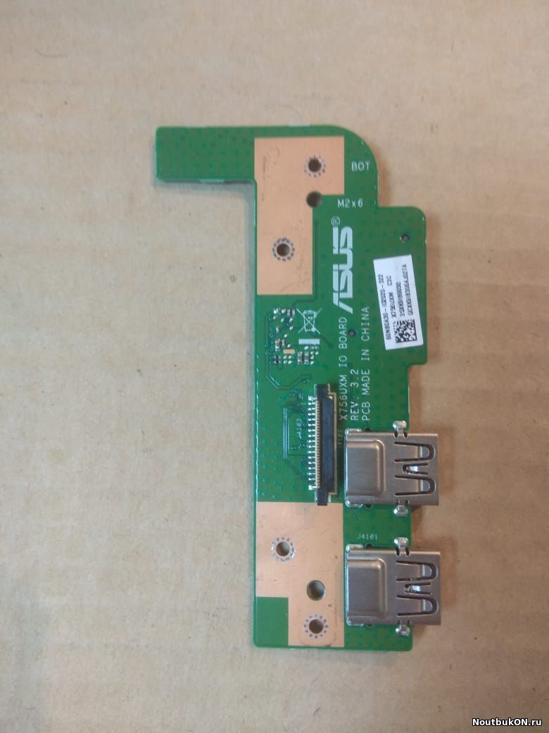 Плата USB разъемов cardreader для ноутбука Asus X756, X756UA x756uxm без шлейфа x756uxm io board rev.3.2 DAXK9FP16C0