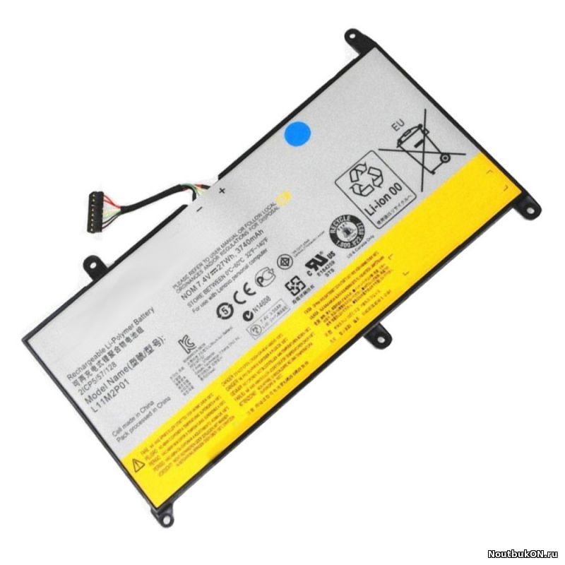Аккумулятор для ноутбука Lenovo IdeaPad S206 s200 L11M2P01 7.4V 27Wh 3740 mAh оригинал степень изношенности 29%