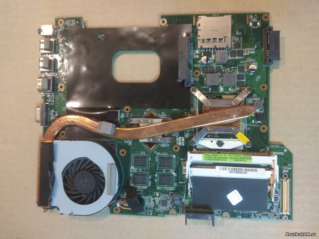 Материнская плата для ноутбука Asus K42Jc REV.2.2 R 60-N09MB1000 INTEL УСЛОВНО НЕРАБОЧАЯ ставишь драйвера на nVidia GT 310M ОС виснет можно работать с дровами на встроенную видяху РАЗРЕШЕНИЕ ВСТАЕТ