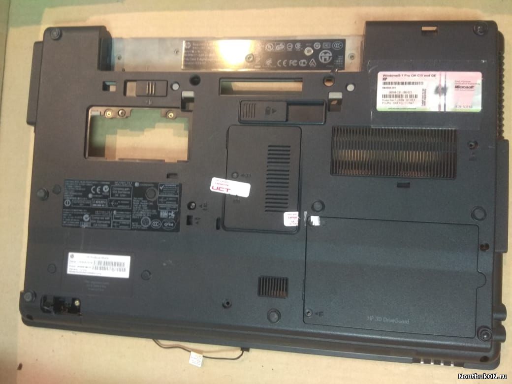 Часть корпуса ПОДДОН НИЖНЯЯ ЧАСТЬ КОРЫТО для ноутбука HP Probook 6460B, 6445B, 6550B, 6555B, 6440B, 6540B 598205-001 AP07F000410