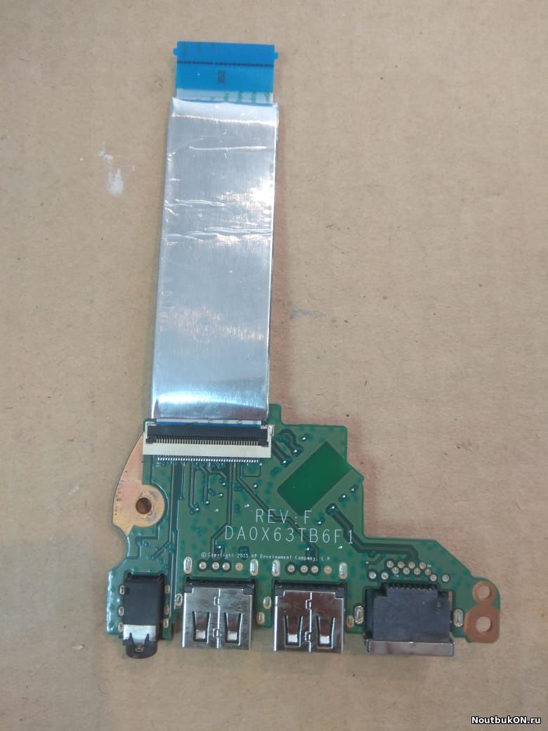Плата USB AUDIO LAN разъемов для ноутбука HP ProBook 450 G3, 455 G3 с шлейфом DA0X63TB6F1 С ШЛЕЙФОМ