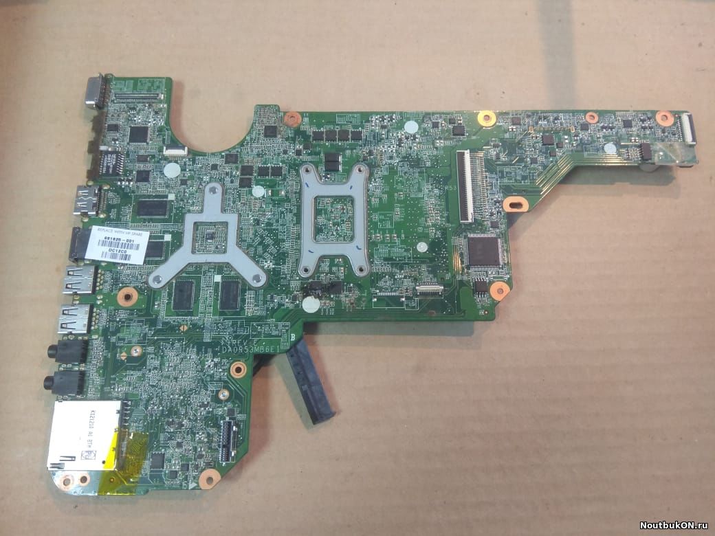 Материнская плата для ноутбука HP Pavilion G7-2000 G6-2000, 2100, 2200 и 2300 Series 683031-501 DA0R53MB6E1 REV:E AMD НЕРАБОЧАЯ пробитая спаяян разъем подключения тачпада