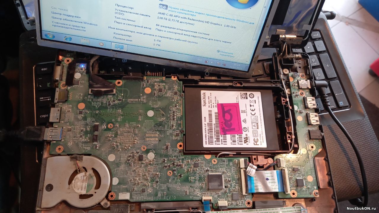 Материнская плата для ноутбука Acer Aspire One 725 V5-121 ZHG DA0ZHGMB6D0 REV:D CPU AMD C60
