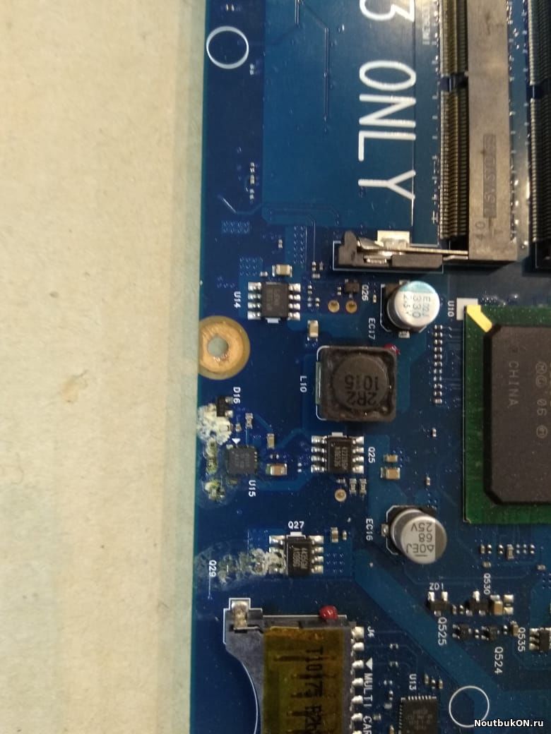 Материнская плата для ноутбука SAMSUNG R528 INTEL DDR3 BA92-06338A BA92-06338B BA41-01224A Модель: BREMEN-UL REV:1.2 НЕРАБОЧАЯ залитая