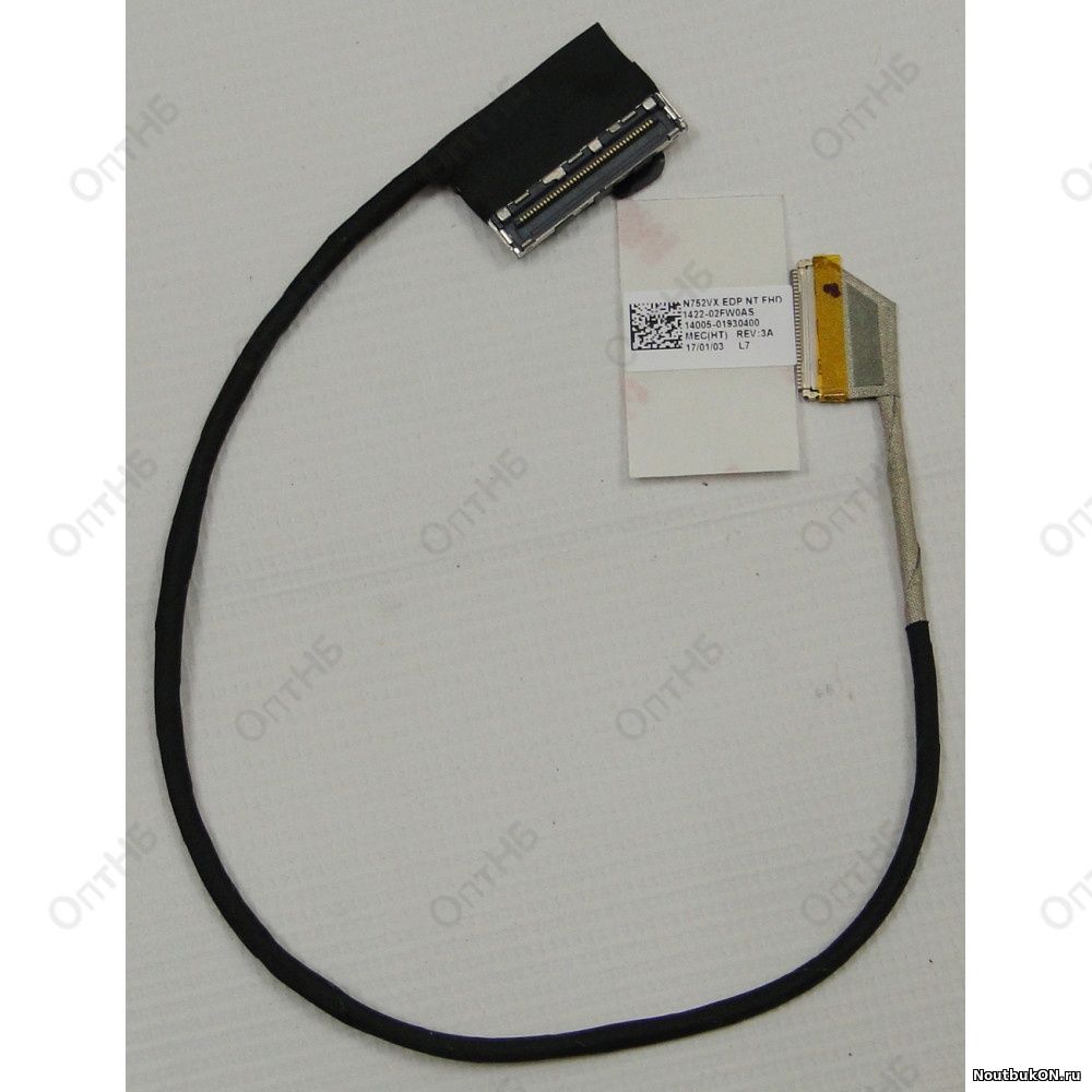 Шлейф матрицы для ноутбука Asus N752VX, N752, N752V, N752VW, 1422-02fw0as p/n: 1422-02FW0AS, 14005-01930400 30 pin dep