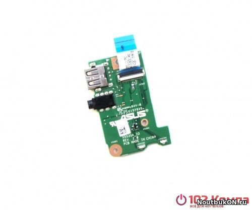 Плата USB AUDIO разъемов для ноутбука Asus X553SA X553SA_IO REV.2.0 60NB0AC0-IO1020 69N0SSD10C00-01