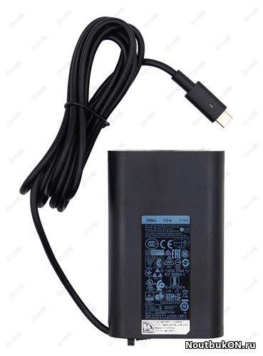 Блок питания Dell Type-C разъем, 65W (20V, 3.25A) без сетевого кабеля, ORG (4 generation type) (Для ноутбуков, Dell, 20V, 3A, USB Type-C,) Овальный