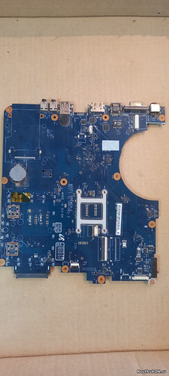 Материнская плата для ноутбука SAMSUNG R528 INTEL DDR3 BA92-06379A BA92-06379B BA41-01218A Модель: BREMEN-C REV:1.0 НЕРАБОЧАЯ ОТВАЛ СЕВЕРНОГО МОСТА
