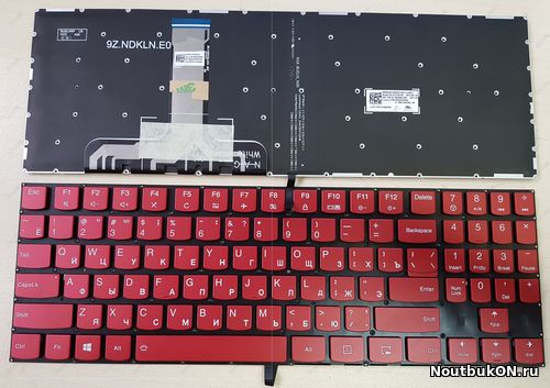 Клавиатура для ноутбука Lenovo Legion Y520, Y520-15IKB красная, без рамки, с подсветкой