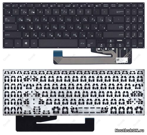 Клавиатура для ноутбука Asus YX560, YX560UD, X560UD черная, без рамки