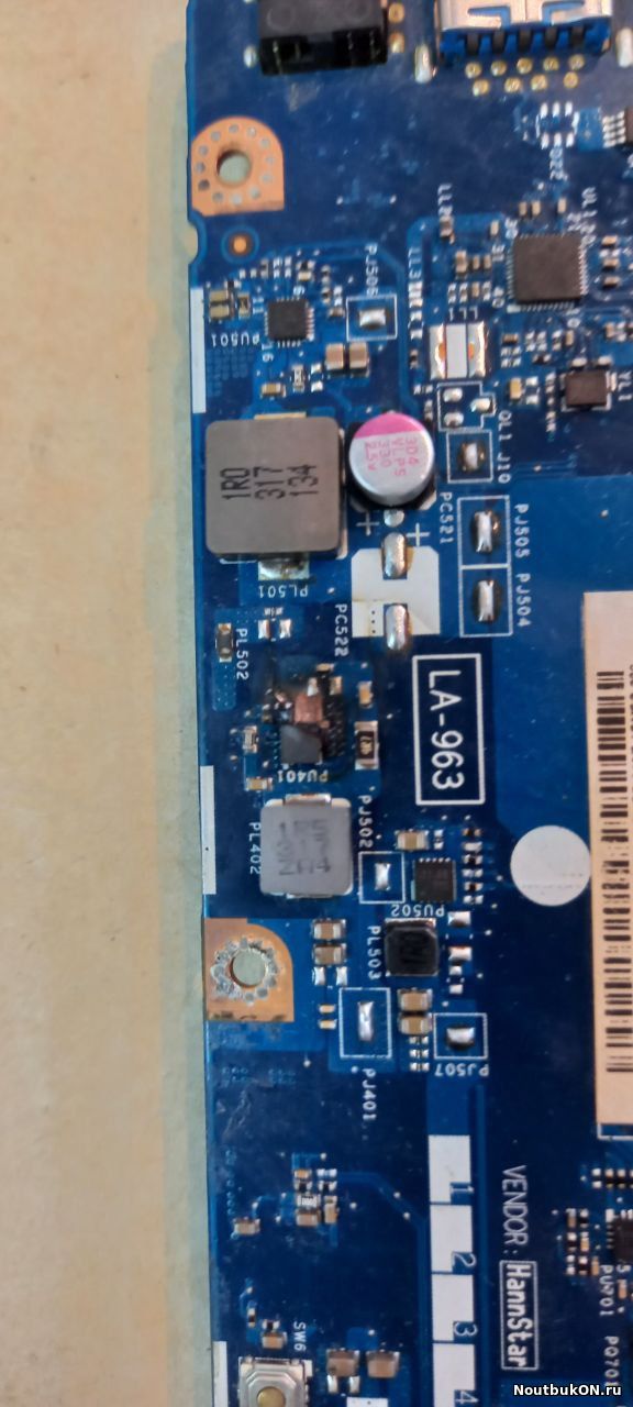 Материнская плата для ноутбука Lenovo G500 VIWGP /GR LA-9631P Rev 1.0 НЕРАБОЧАЯ залитая есть пару прогаров выпаян аудио кодек