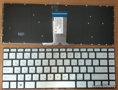 Клавиатура для ноутбука HP Pavilion 14-bs, 14-br, 14-bf, 14-bk серебряная, с подсветкой 938097-031 HPM16M9, 848183-001